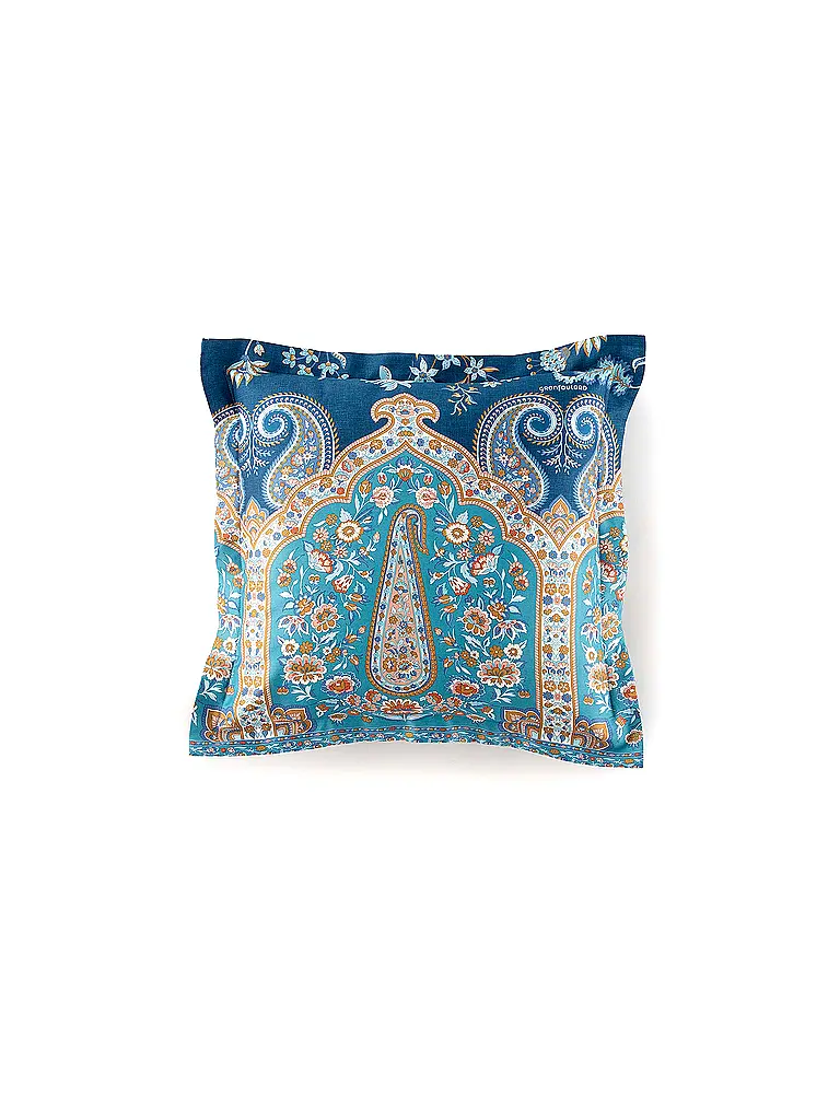 BASSETTI | Ropa de cama de satén 2x70x90cm/ 200x200cm INDIAN ROSES Azul | 
