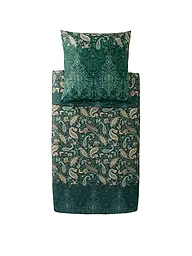 BASSETTI | Ropa de cama de satén 2x70x90cm/ 200x200cm MONNALISA Rojo | Verde oscuro