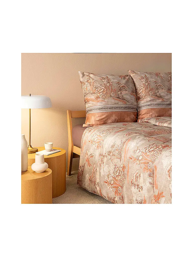 BASSETTI | Ropa de cama de satén 70x90cm / 140x200cm ACQUAFORTE Terracota | 