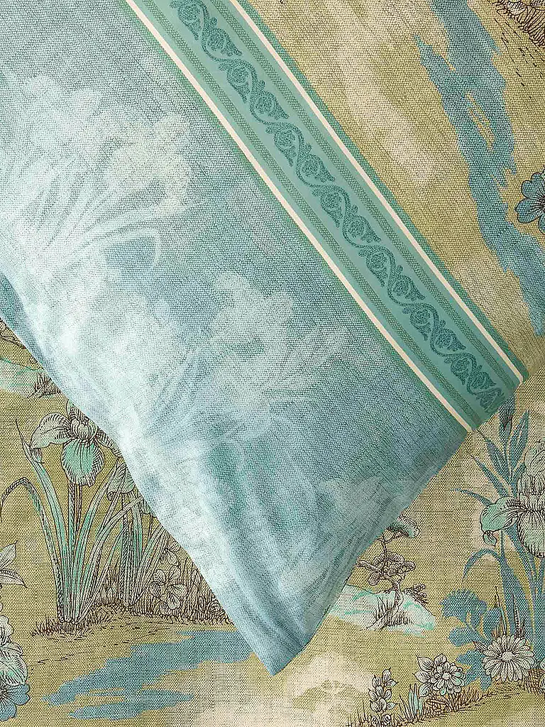 BASSETTI | Ropa de cama de satén 70x90cm / 140x200cm ACQUAFORTE Verde | 