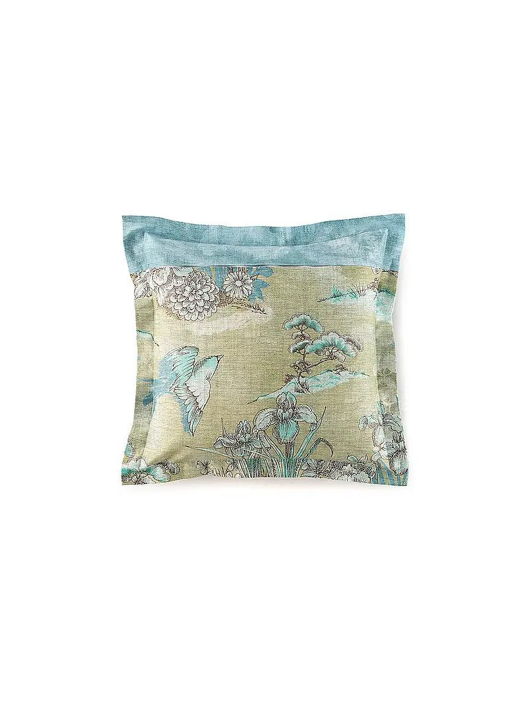 BASSETTI | Ropa de cama de satén 70x90cm / 140x200cm ACQUAFORTE Verde | 