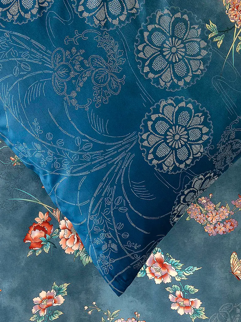 BASSETTI | Ropa de cama de satén 70x90cm / 140x200cm ESPERIDI Petrol | 