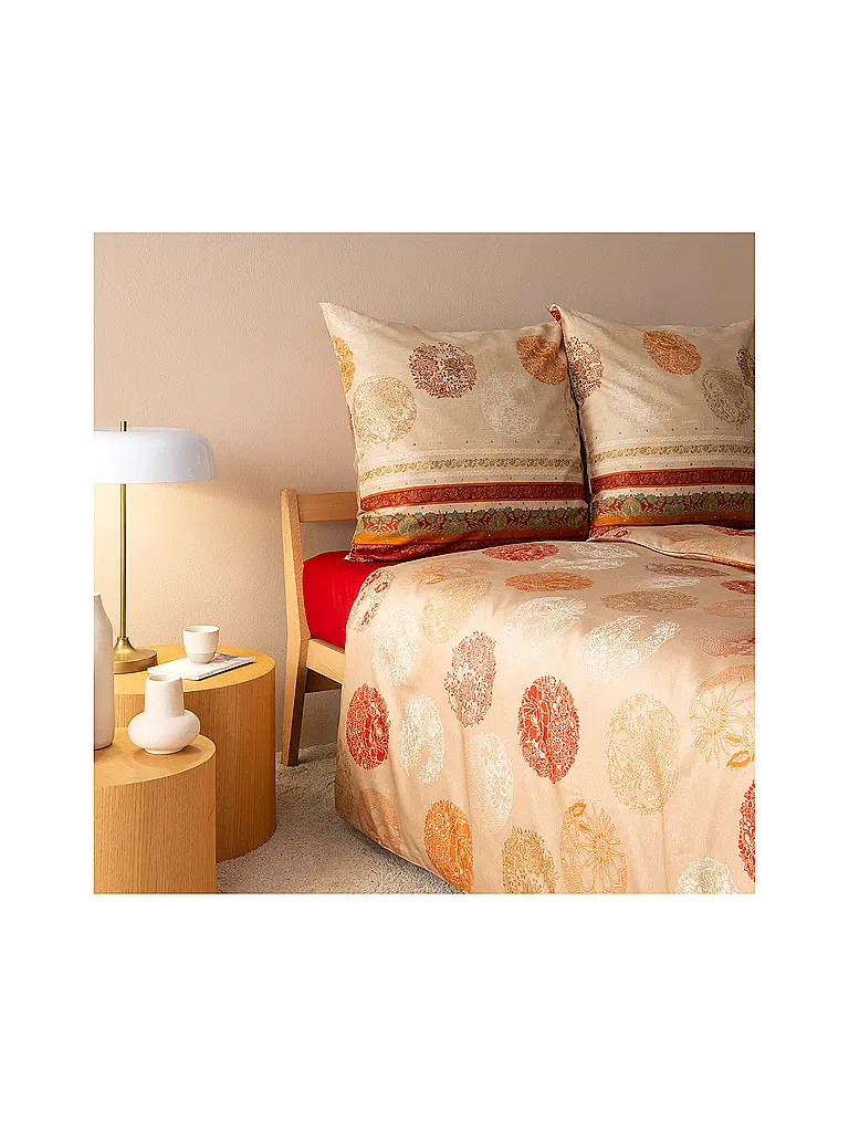 BASSETTI | Ropa de cama de satén 70x90cm / 140x200cm FLORENCE Rojo | 