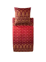 BASSETTI | Ropa de cama de satén 70x90cm / 140x200cm GOLD DECOR Burdeos | Rojo oscuro