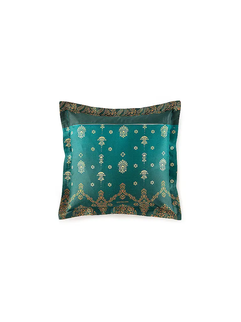 BASSETTI | Ropa de cama de satén 70x90cm / 140x200cm GOLD DECOR Verde esmeralda |
