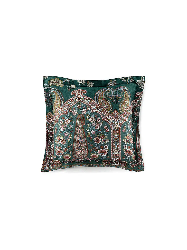 BASSETTI | Ropa de cama de satén 70x90cm / 140x200cm INDIAN ROSES Verde | 