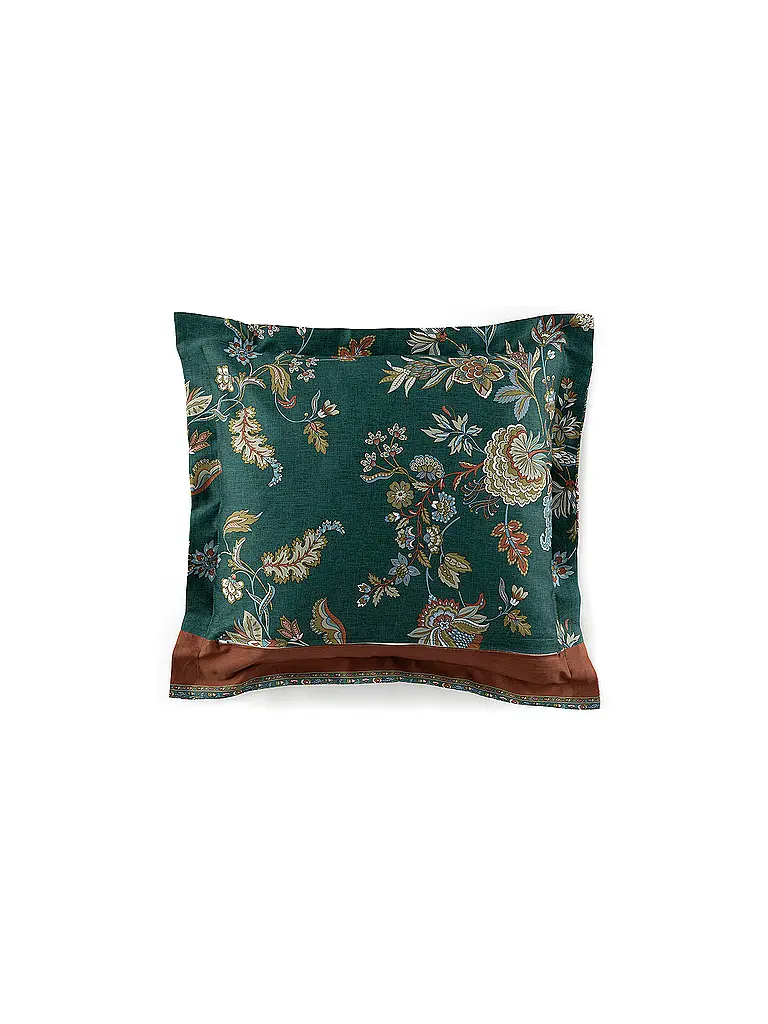 BASSETTI | Ropa de cama de satén 70x90cm / 140x200cm INDIAN ROSES Verde | 