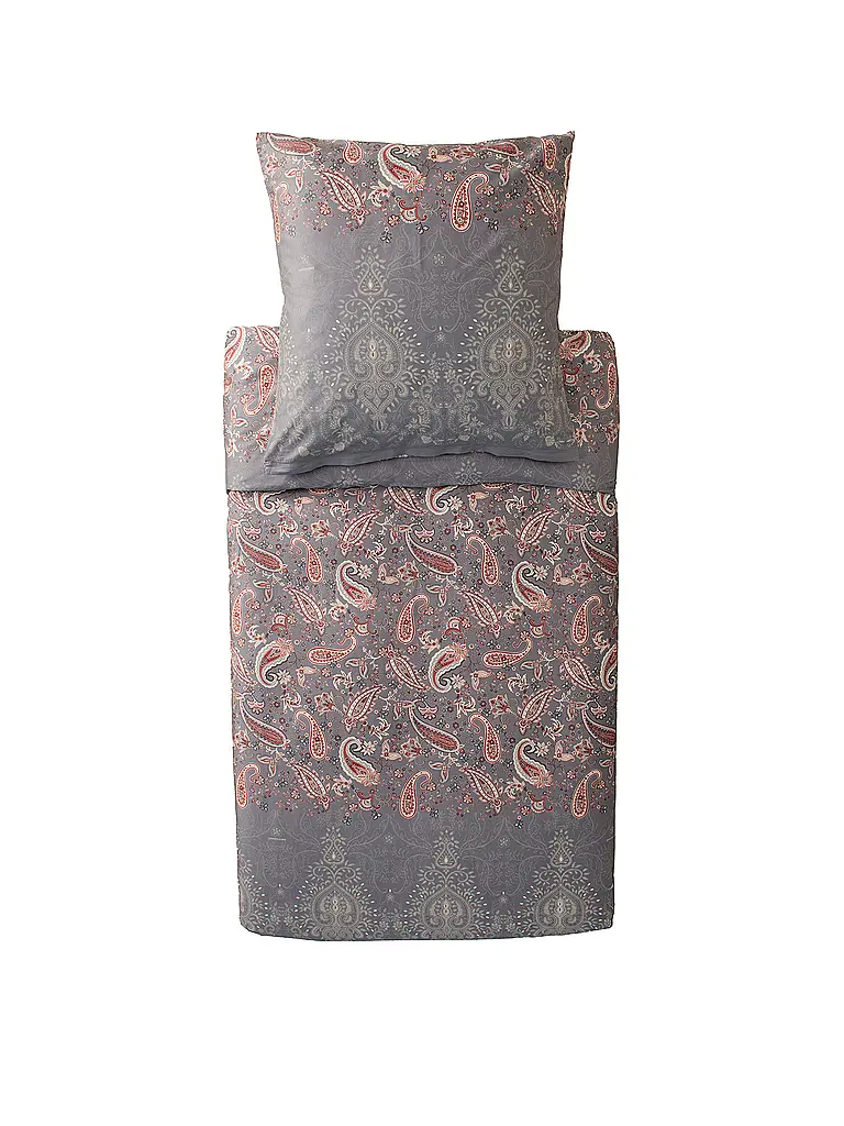 BASSETTI | Ropa de cama de satén 70x90cm / 140x200cm MONNALISA Gris | Gris