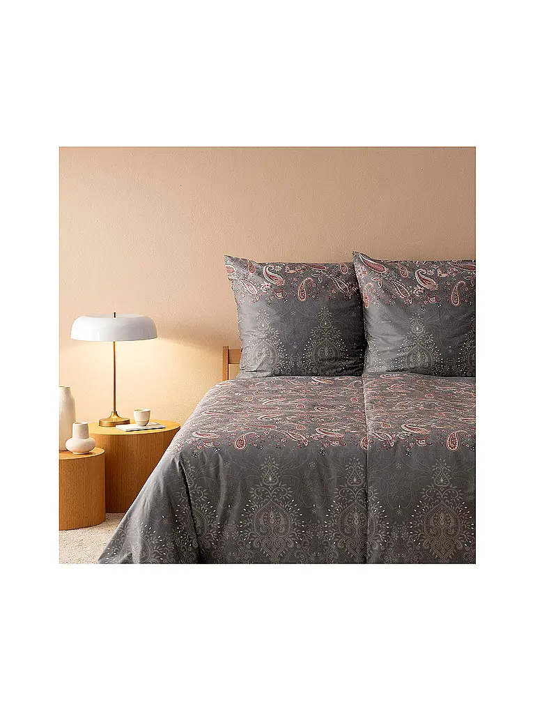 BASSETTI | Ropa de cama de satén 70x90cm / 140x200cm MONNALISA Gris | Gris