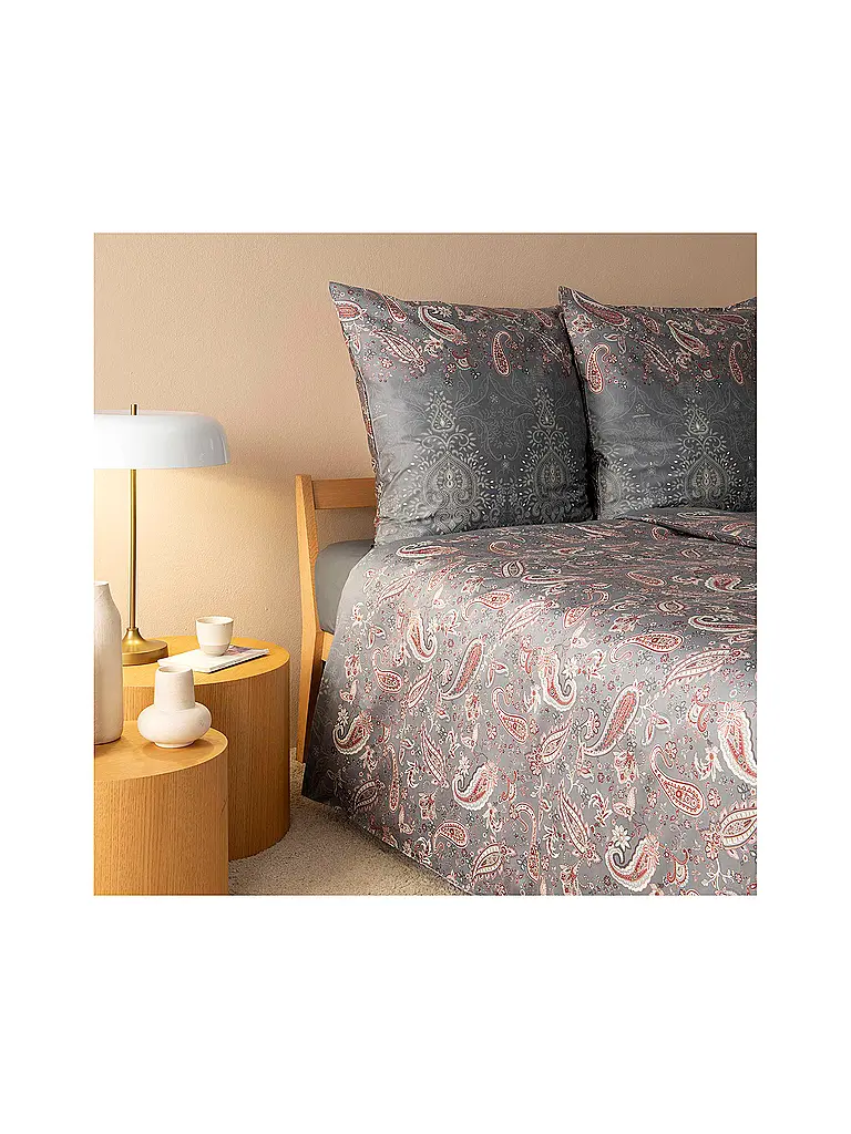 BASSETTI | Ropa de cama de satén 70x90cm / 140x200cm MONNALISA Gris | 