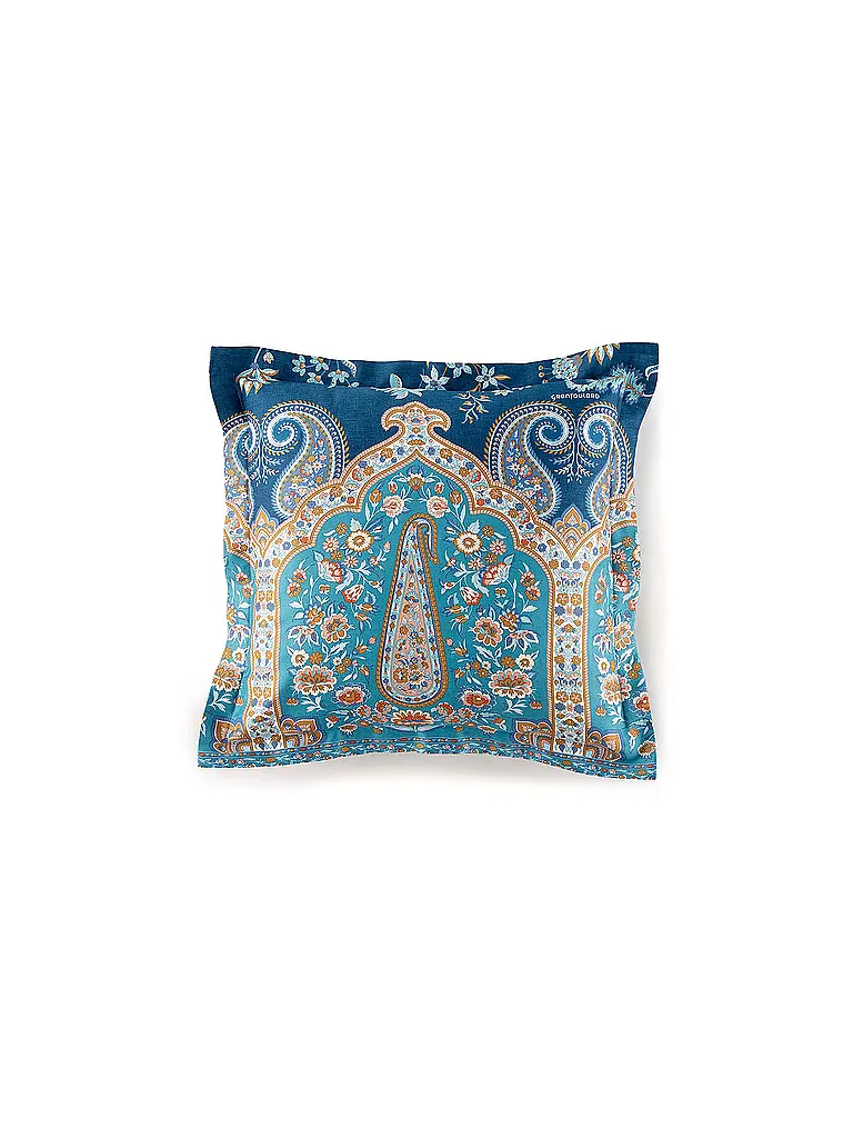 BASSETTI | Ropa de cama de satén 70x90cm / 140x220cm INDIAN ROSES Azul | 