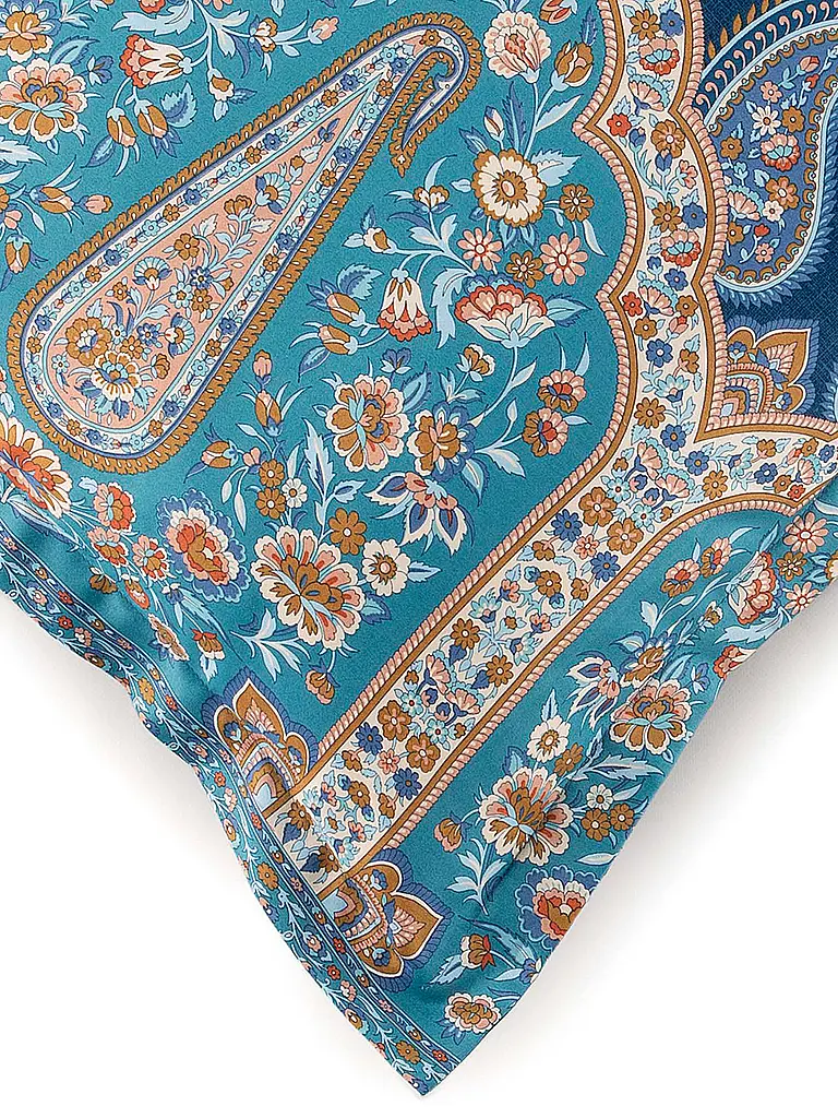 BASSETTI | Ropa de cama de satén 70x90cm / 140x220cm INDIAN ROSES Azul | 