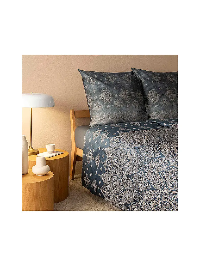 BASSETTI | Ropa de cama de satén 70x90cm / 140x220cm KERALA Verde esmeralda | 