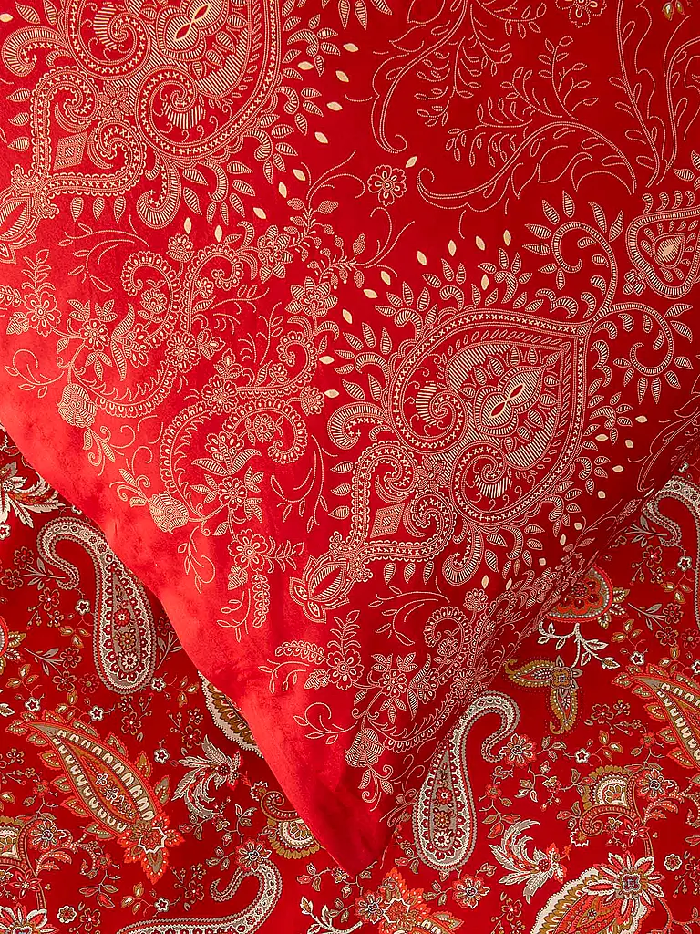 BASSETTI | Ropa de cama de satén 70x90cm / 140x220cm MONNALISA Rojo | 