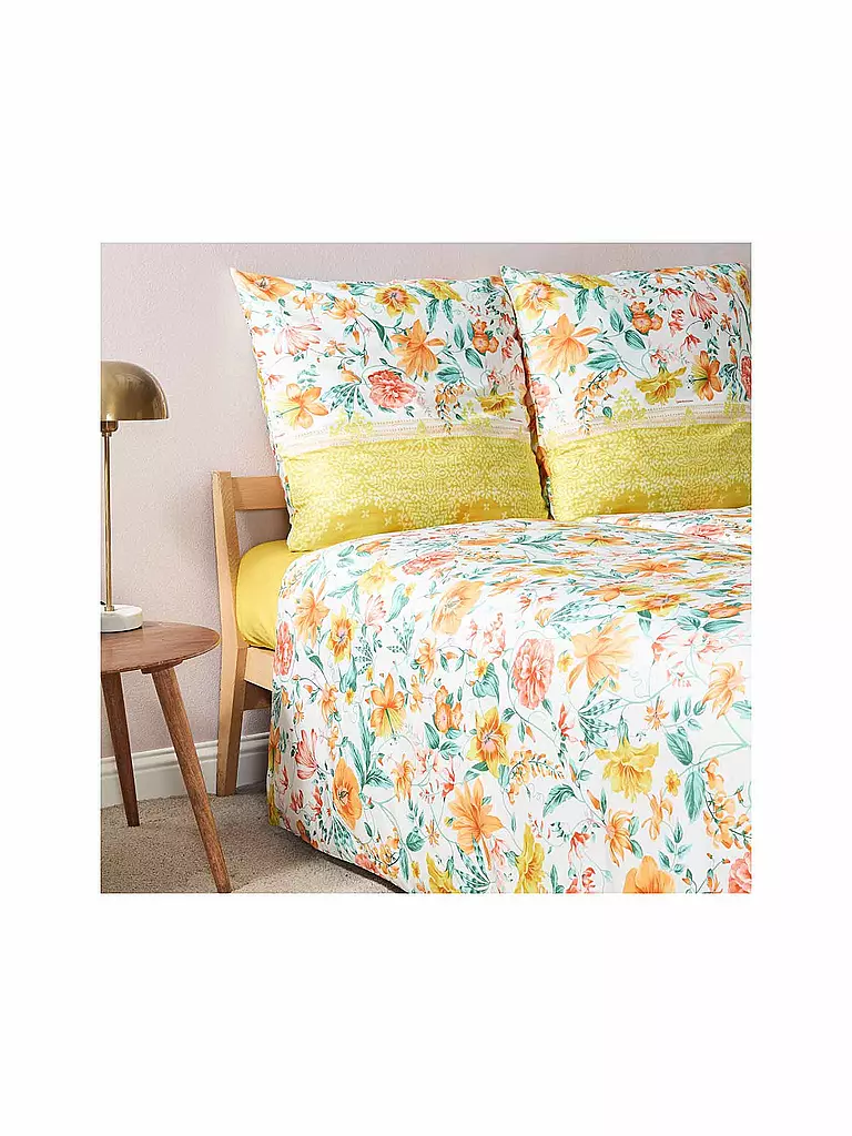 BASSETTI | Ropa de cama de satén CASABLANCA 70x90cm/140x200cm Amarillo | 