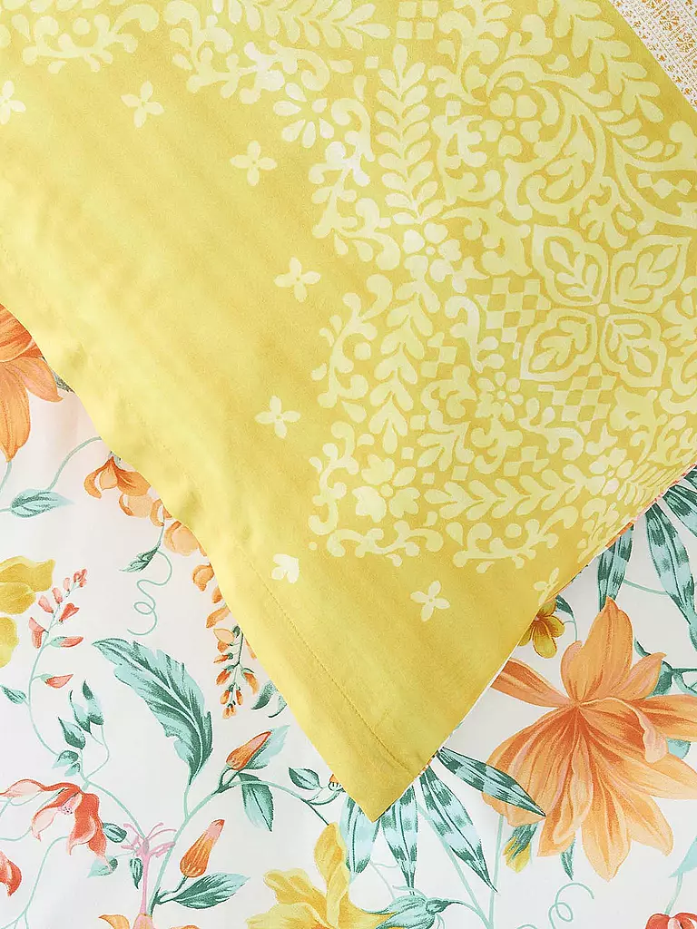 BASSETTI | Ropa de cama de satén CASABLANCA 70x90cm/140x200cm Amarillo | 