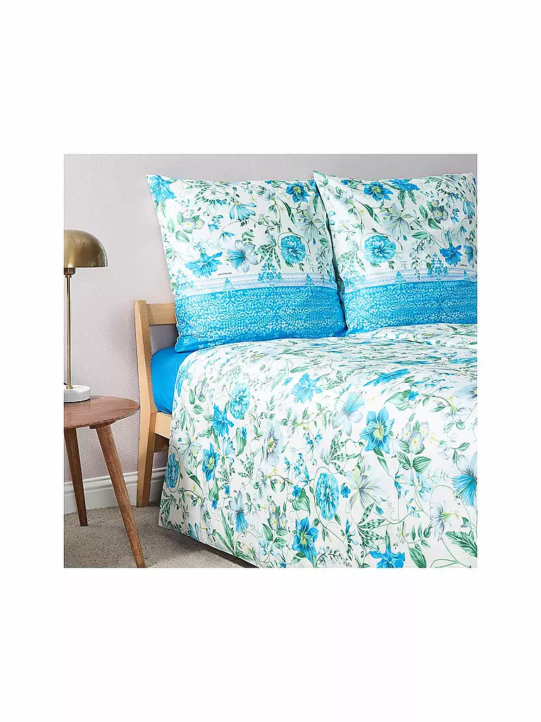 BASSETTI | Ropa de cama de satén CASABLANCA 70x90cm/140x200cm Azul | 