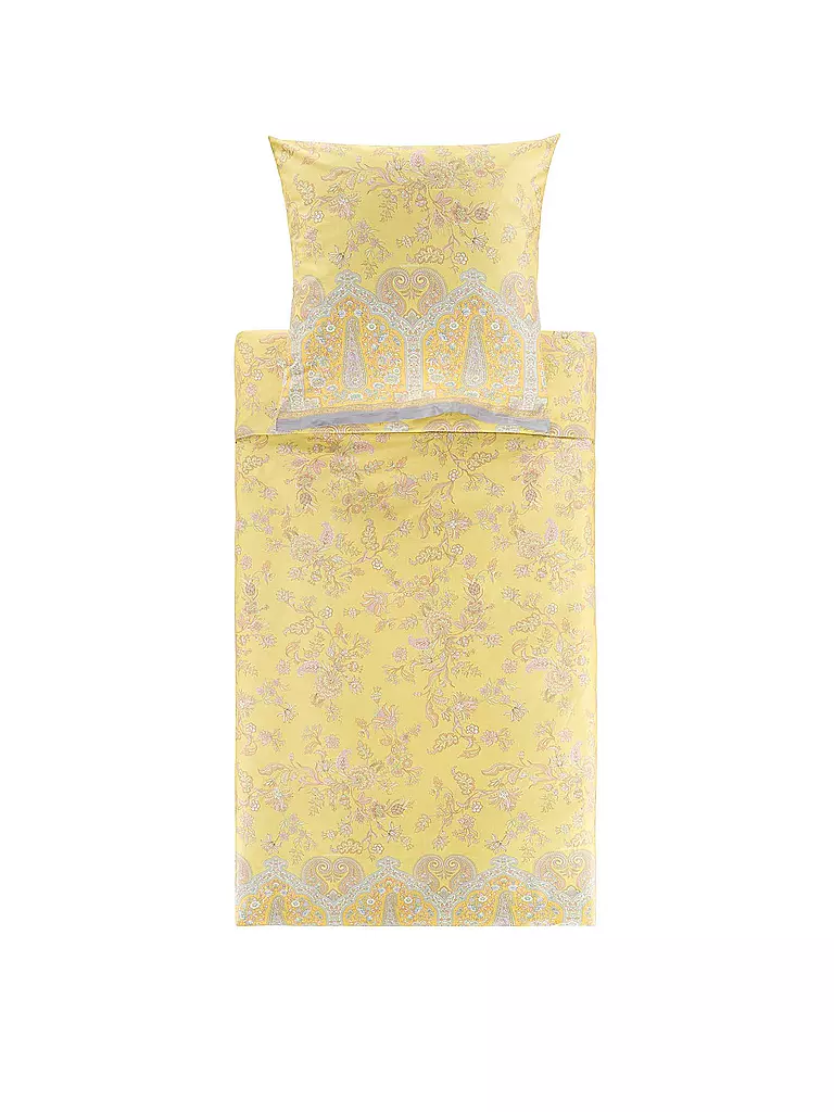 BASSETTI | Ropa de cama de satén INDIAN ROSES 70x90cm/140x200cm Amarillo | gelb