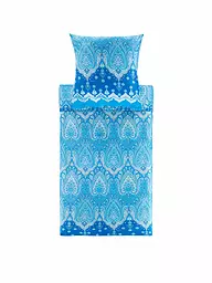 BASSETTI | Ropa de cama de satén ISOLABELLA 70x90cm/140x200cm Naranja | Azul