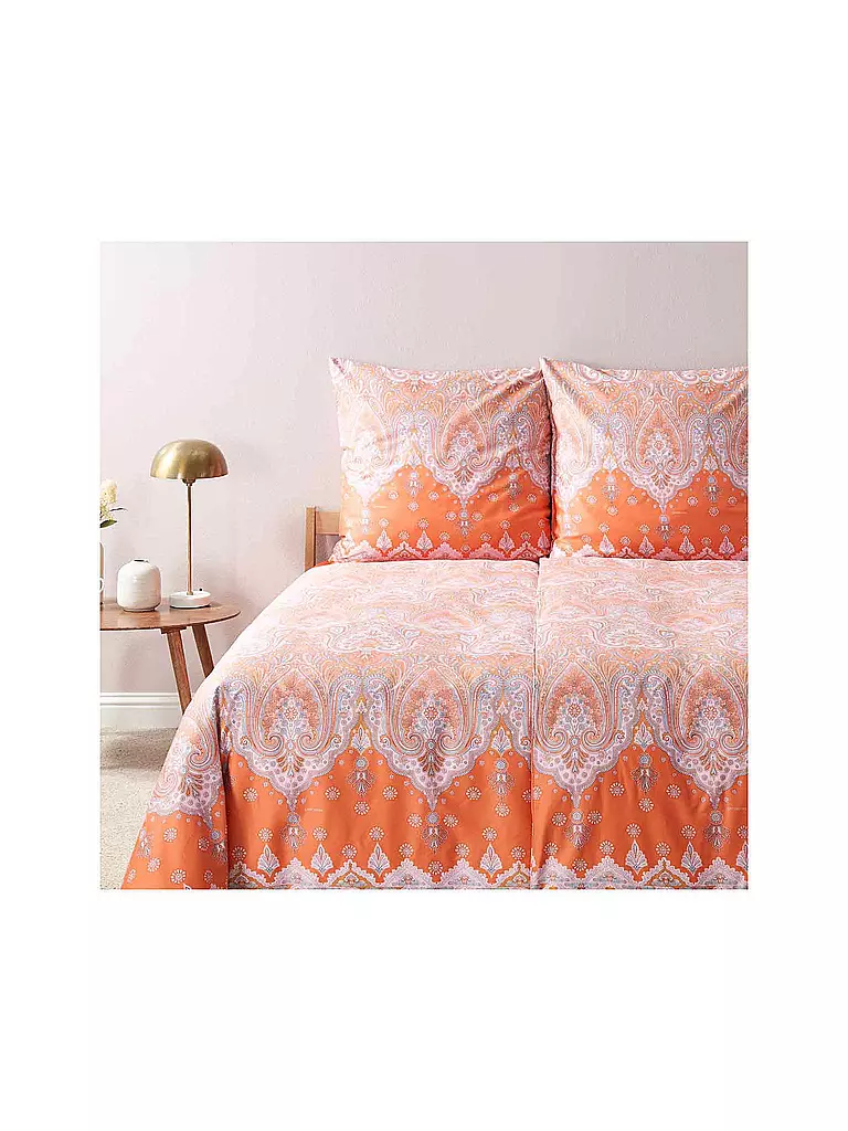 BASSETTI | Ropa de cama de satén ISOLABELLA 70x90cm/140x200cm Naranja | orange