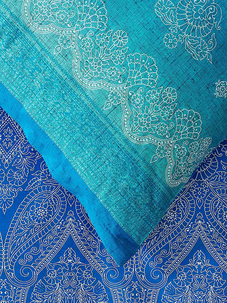 BASSETTI | Ropa de cama de satén KERALA 70x90cm/140x200cm Azul | 