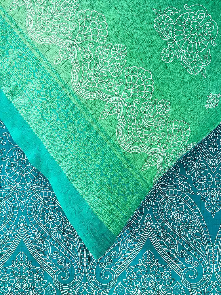BASSETTI | Ropa de cama de satén KERALA 70x90cm/140x200cm Verde | 