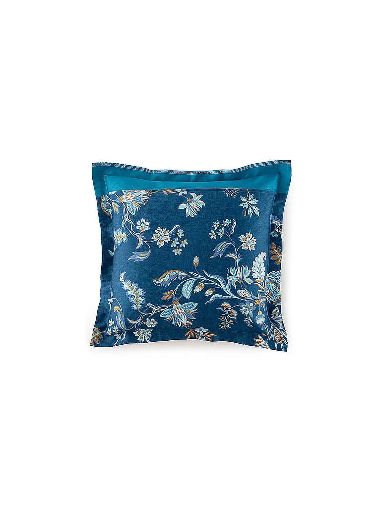 BASSETTI | Satin Bettwäsche 70x90cm / 140x200cm INDIAN ROSES Blau | 
