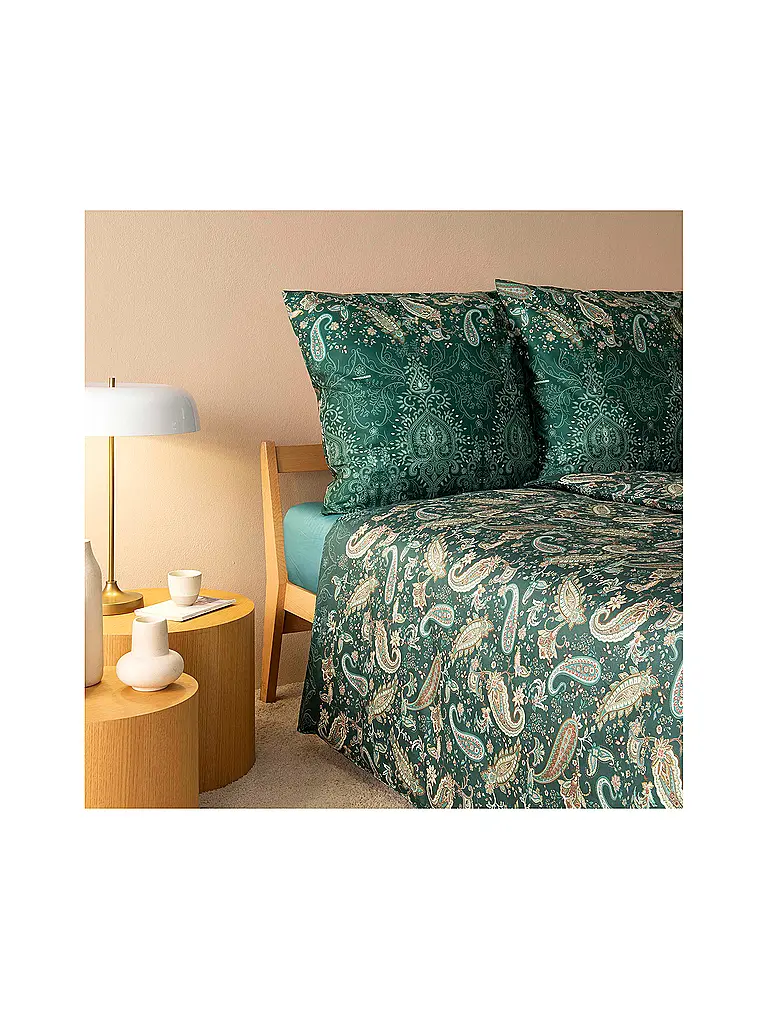 BASSETTI | Satin Bettwäsche 70x90cm / 140x220cm MONNALISA  Verde | 