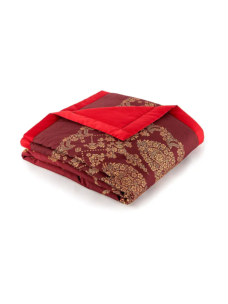BASSETTI | Tagesdecke - Plaid 135x190cm GOLD DECOR Rojo | 