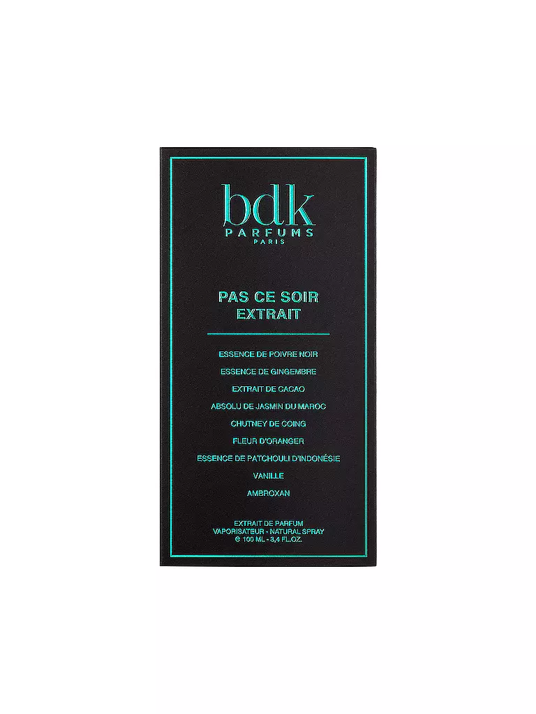 BDK | Pas Ce Soir Extrait 100ml | Sin color