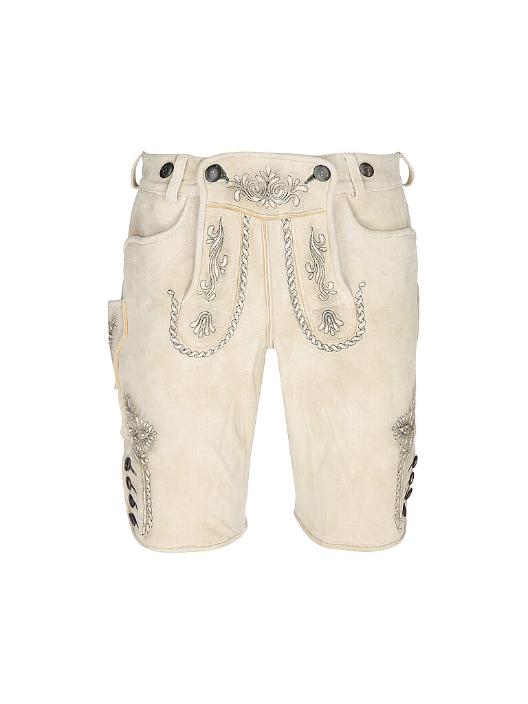 BECKERT Pantalones de cuero crema