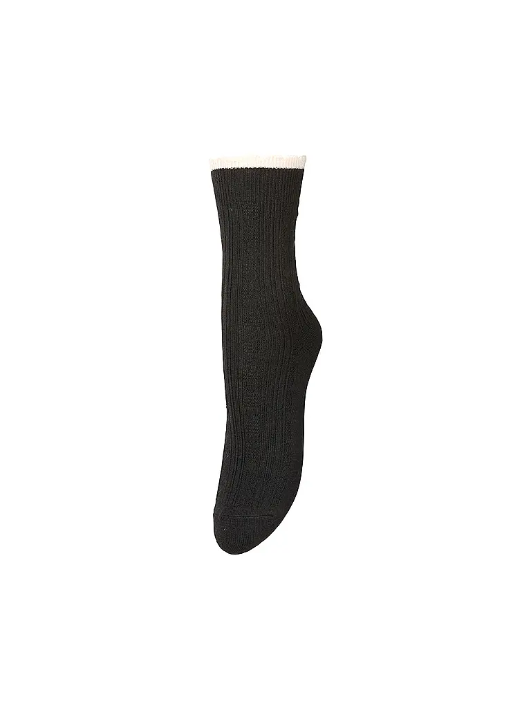 BECKSÖNDERGAARD | Calcetines SCALLOP Black Melange | Negro