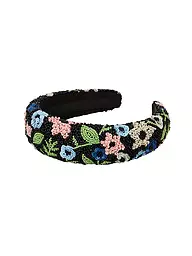 BECKSÖNDERGAARD | Diadema ANEMONA WIDE BEADED HAIRBRACE White | Negro