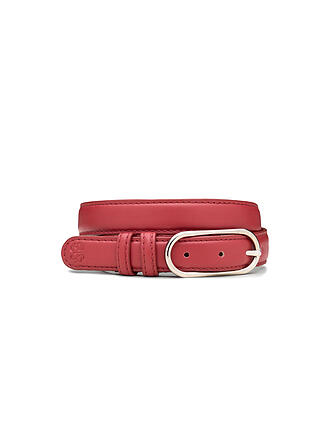 BECKSÖNDERGAARD | Cinturón de cuero GLOSSY NOLA LEATHER BELT Dusty Cedar Red