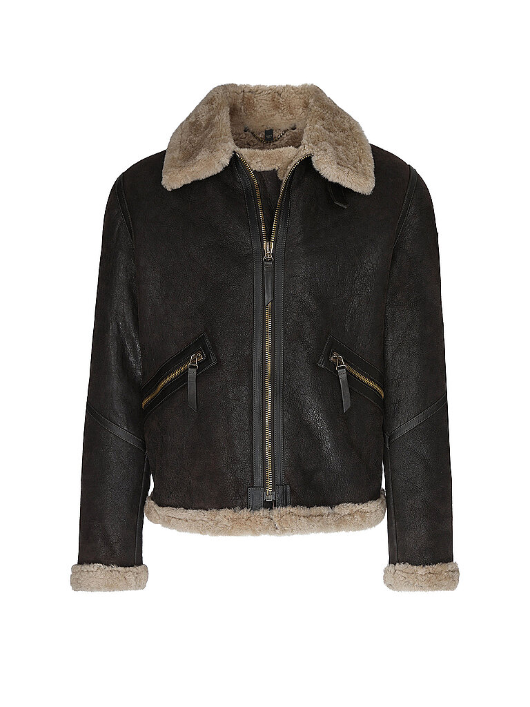 Belstaff Chaqueta de cuero WINTERBROOK marrón