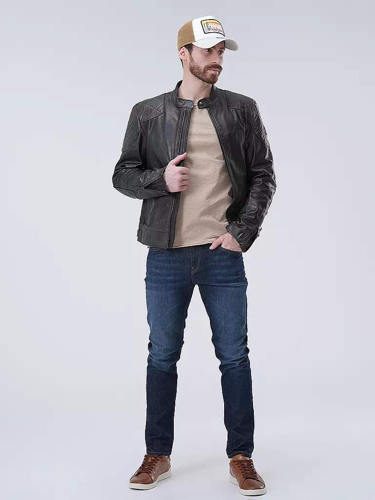 BELSTAFF | Chaqueta de cuero OUTLAW | Negro