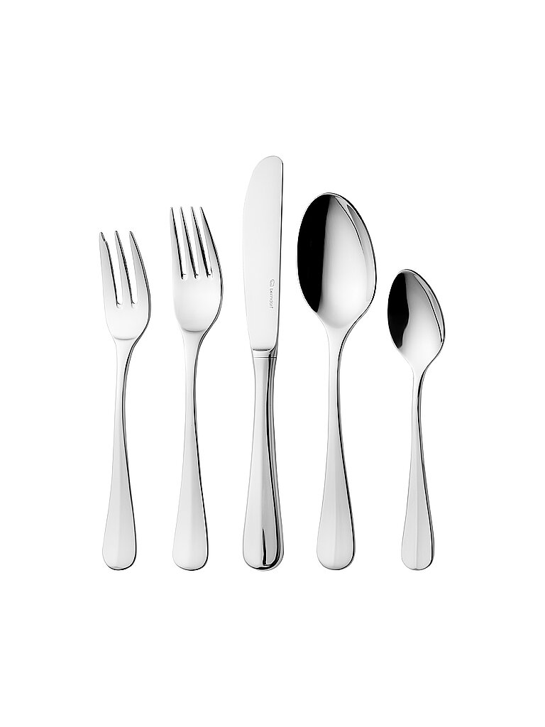 BERNDORF Cubertería de menú de 30 piezas BAGUETTE Nicro/Pulido plata