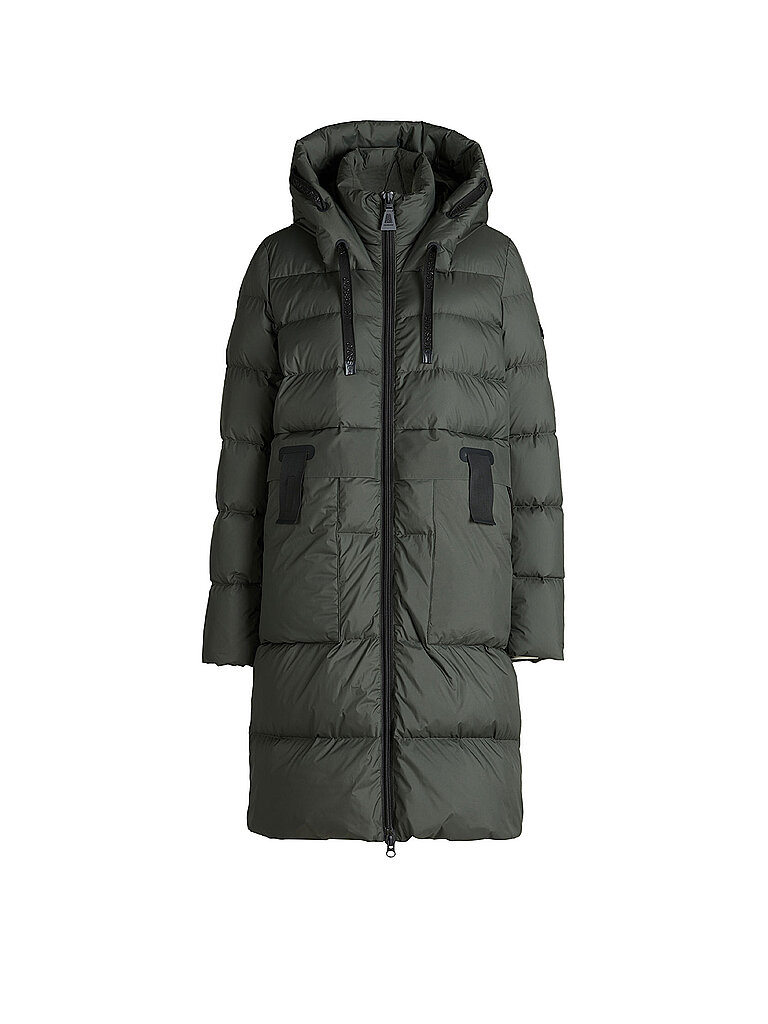 Chaqueta acolchada de plumón oliva 46