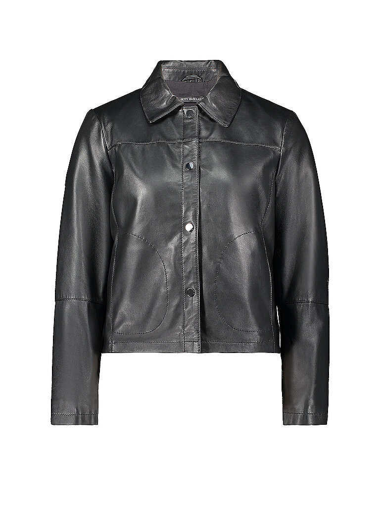 Chaqueta de cuero negro 44