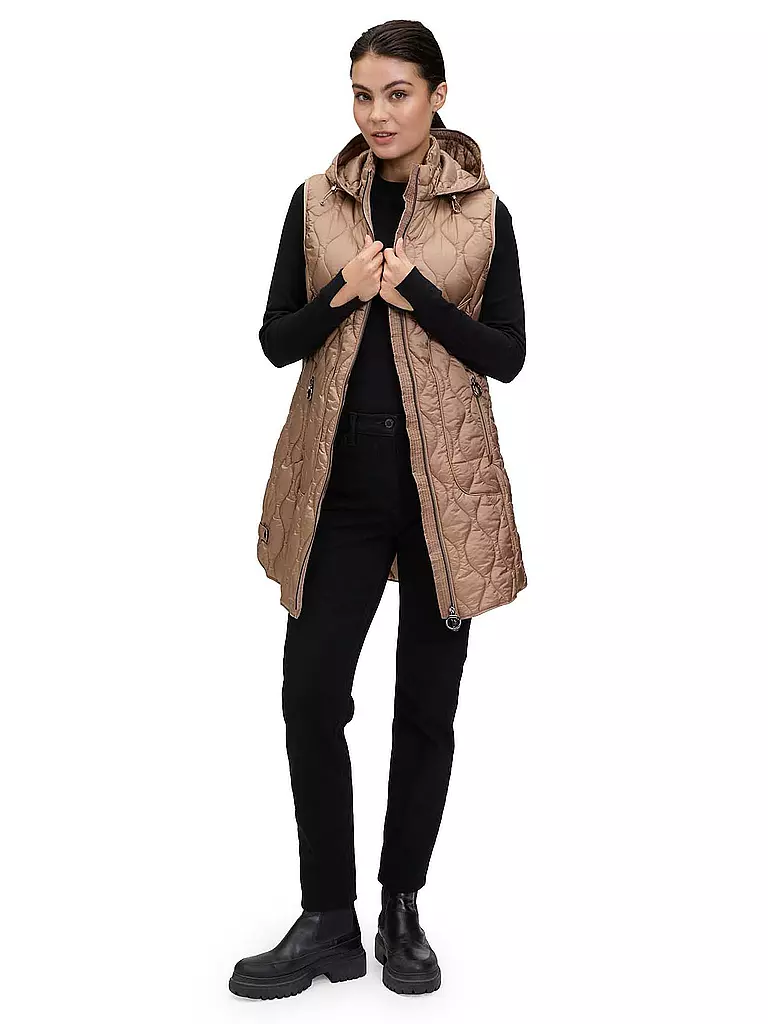BETTY BARCLAY | Chaleco acolchado | Camel