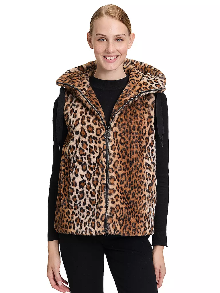 BETTY BARCLAY | Chaleco con aspecto de piel | 