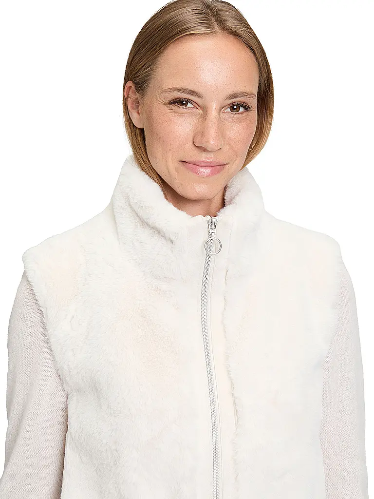 BETTY BARCLAY | Chaleco con aspecto de piel | 