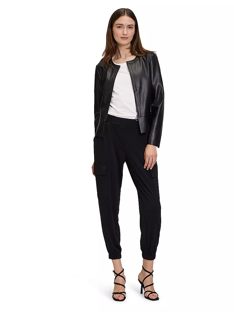 BETTY BARCLAY | Chaqueta con aspecto de cuero | Negro