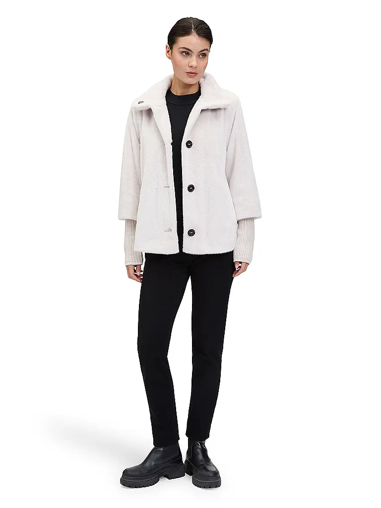 BETTY BARCLAY | Chaqueta con aspecto de piel | Crema