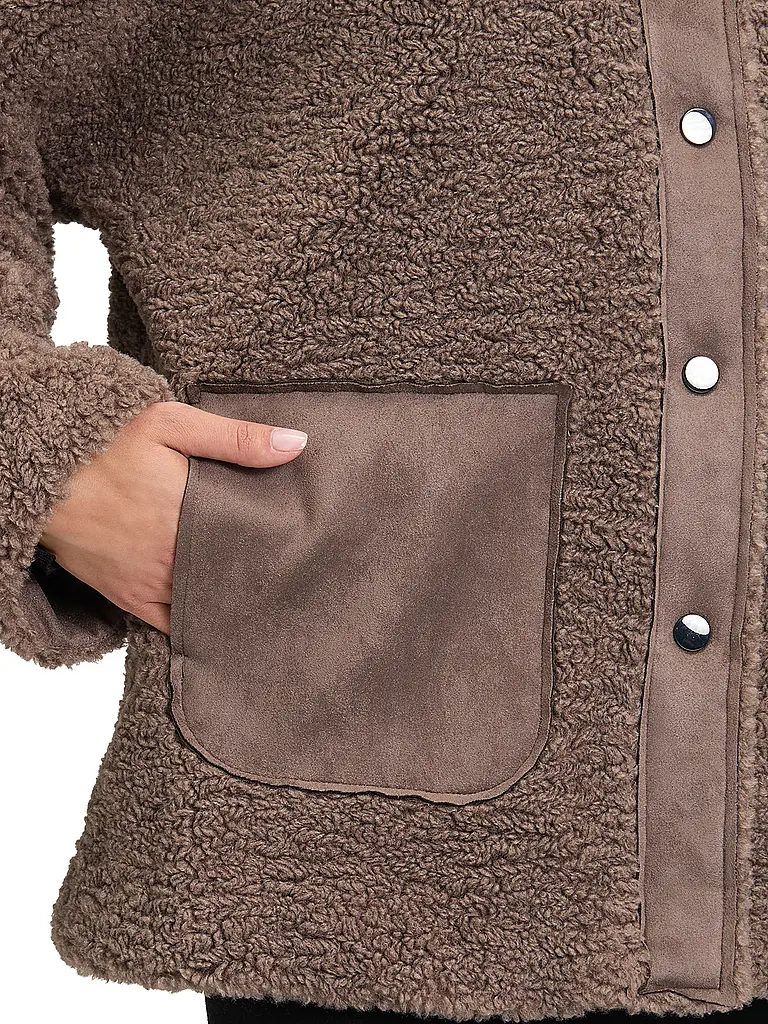 BETTY BARCLAY | Chaqueta con aspecto de piel | Marrón