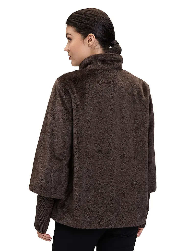 BETTY BARCLAY | Chaqueta de aspecto de piel | Marrón