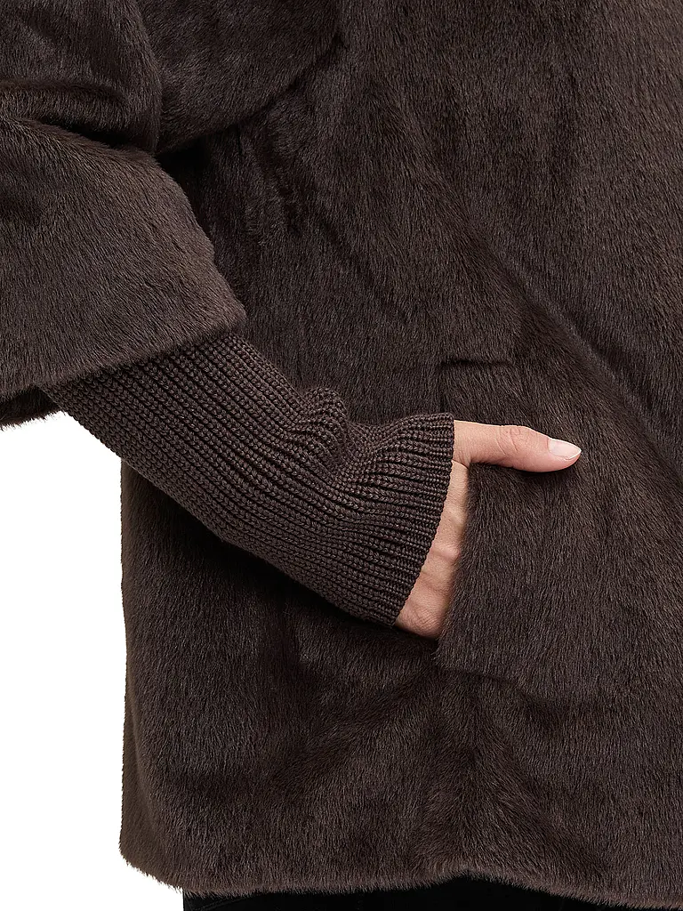 BETTY BARCLAY | Chaqueta de aspecto de piel | Marrón