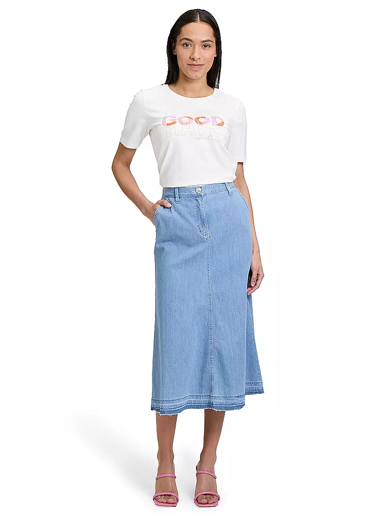 BETTY BARCLAY | Midi falda | Azul claro