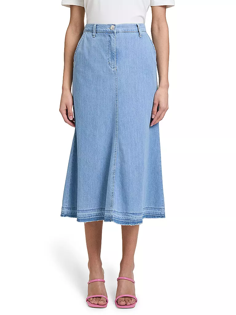 BETTY BARCLAY | Midi falda | Azul claro