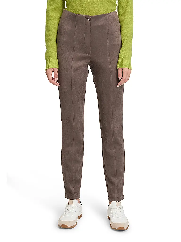 BETTY BARCLAY | Pantalón de imitación de cuero 7/8 Slim Fit | 